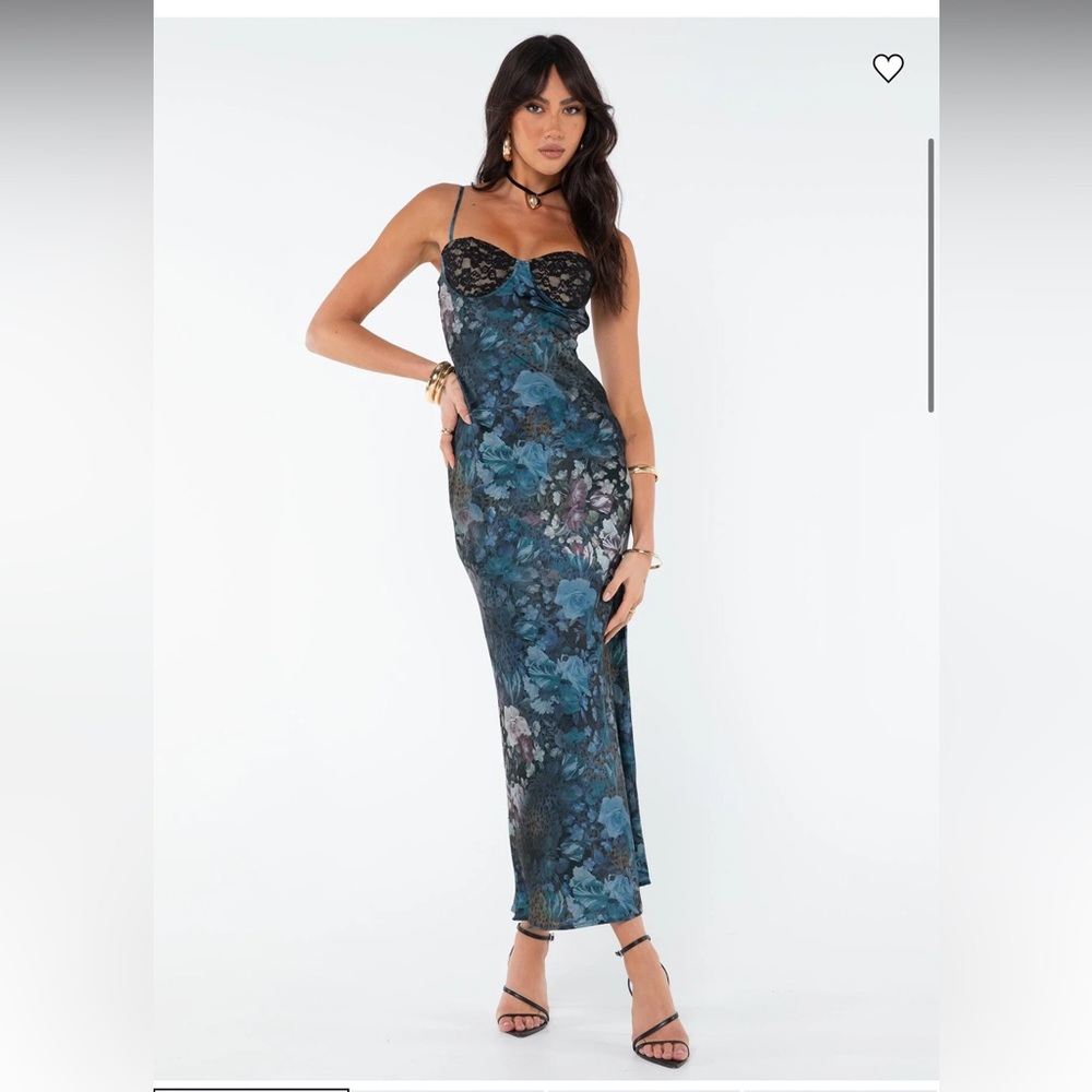 PRINCESS POLLY Darsy Maxi Dress Blue Multi